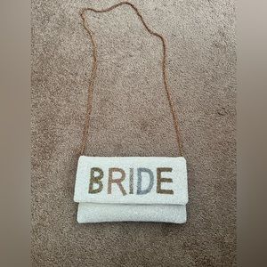 Bride Beaded Crossbody and Clutch